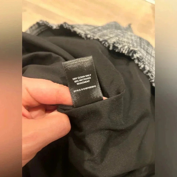 REBECCA TAYLOR Sleeveless Slub Suiting Dress in Grey Tweed / Size 6 / - Picture 8 of 10